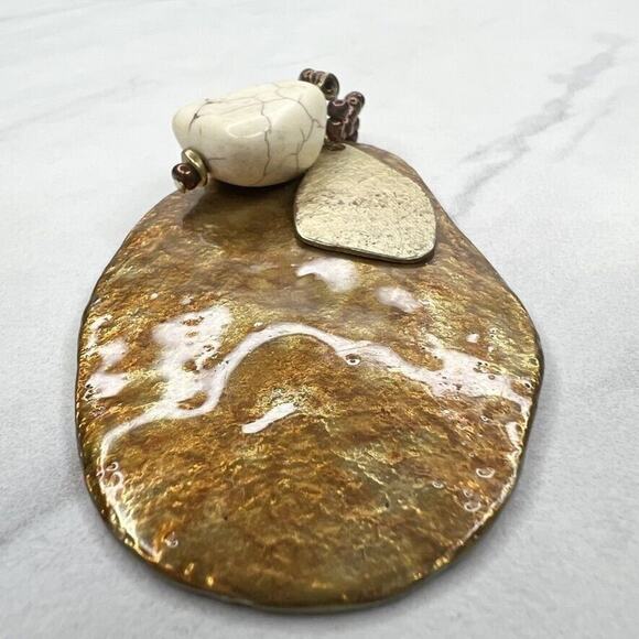 Chico's Gold Tone Beaded Pendant - Picture 6 of 9